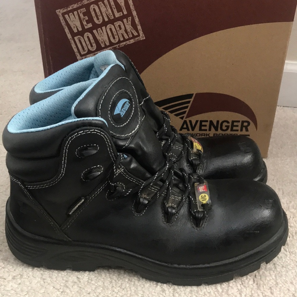 Woman Work Boots, Steel Toe! Size 9